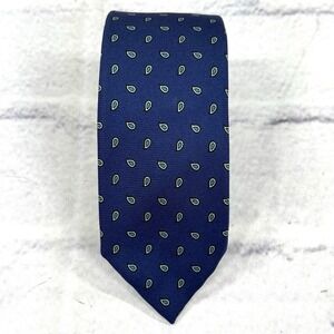 Vintage Polo Ralph Lauren Neck Tie 100% Italian Silk USA Made Paisley Navy 56"‎